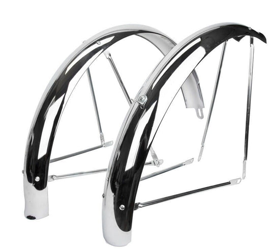 Wald Products Flared Chrome Fenders Wald #972-26 Ballon Flared Cp 1