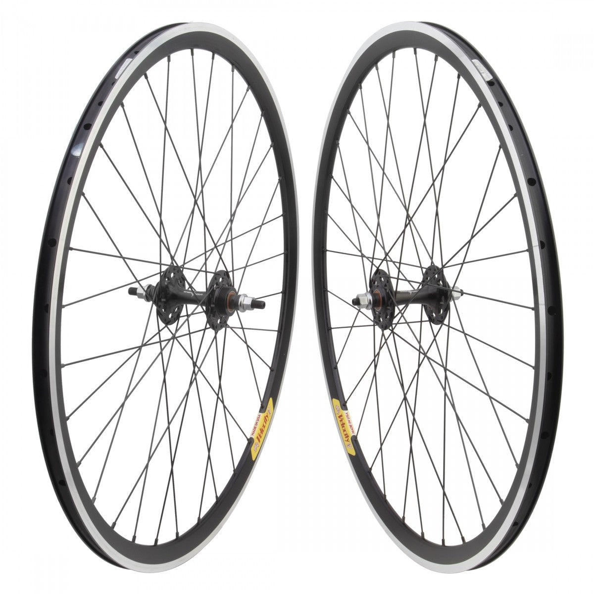 Wheel Master 700C Alloy Fixed/Freewheel Double Wall Velocity Deep-V Rim Set 1