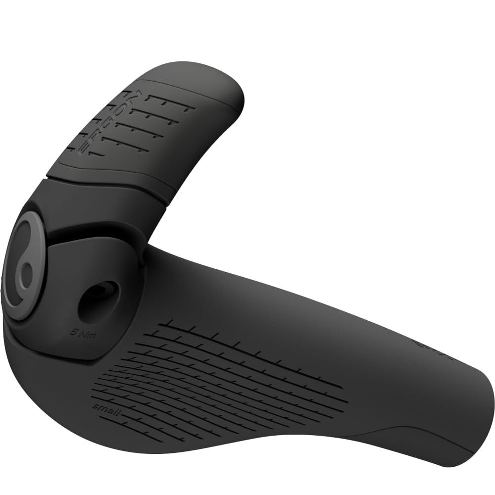 Ergon Cycling GP2 Evo Ergonomic Lock-On Grips with Bar Ends - Black, Small 3