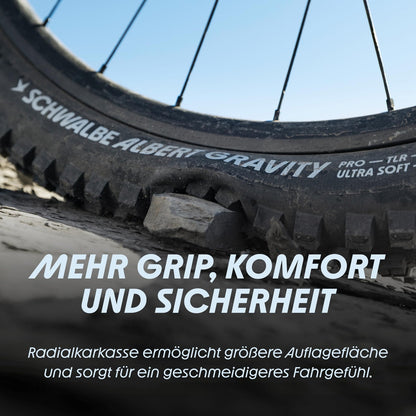Schwalbe Albert Tire - 29 x 2.50 Tubeless Folding Black Evolution Line Gravity 3
