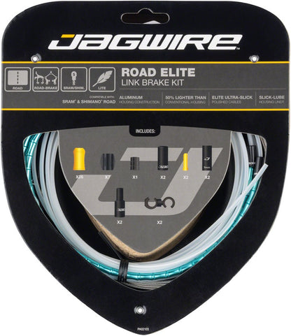Jagwire Road Elite Link Brake Cable Kit SRAM/Shimano Ultra-Slick Cables: Celeste 1