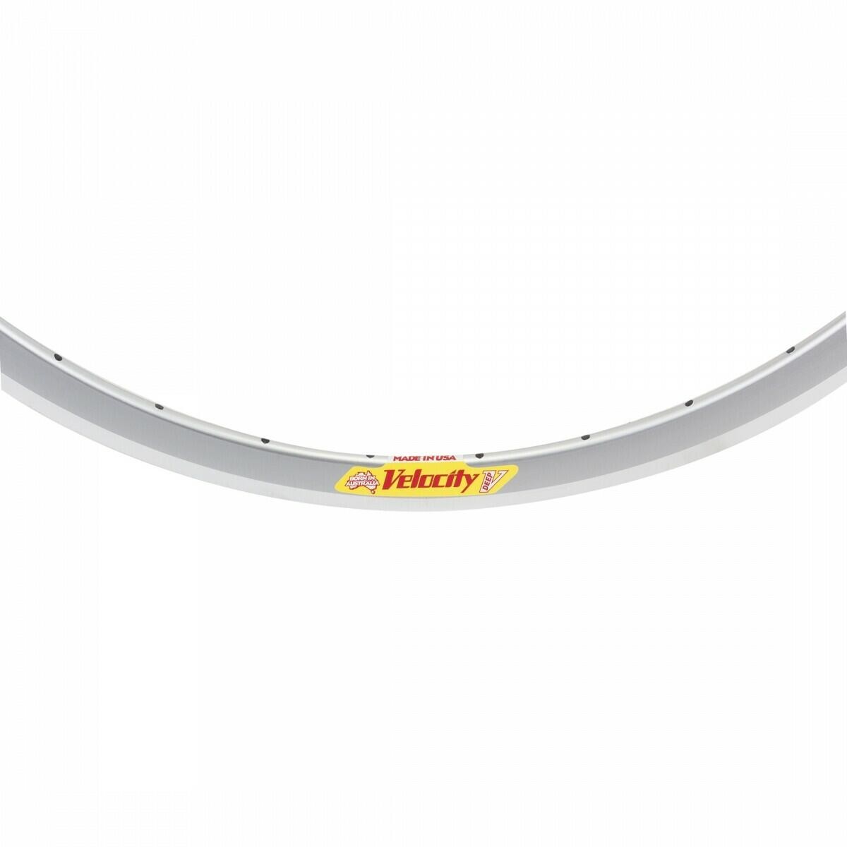 Velocity Deep-V Rim 700c Machined Sidewall 32-hole Silver 622x13.5 1