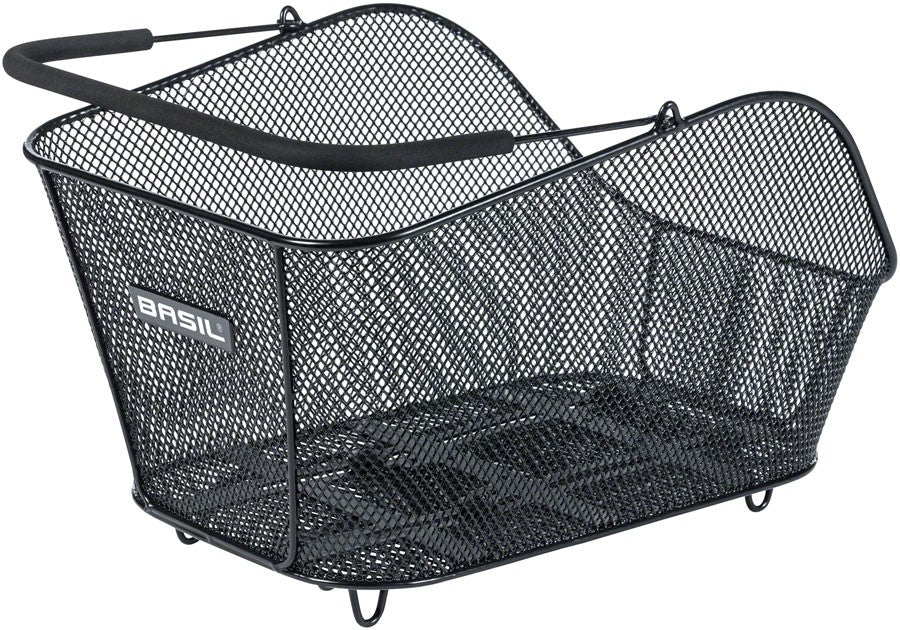 Basil Icon Black Steel Rear Bicycle Basket 15.7x13x9.8 Inches 1