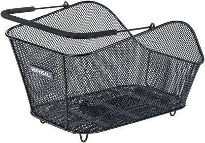 Basil Icon Black Steel Rear Bicycle Basket 15.7x13x9.8 Inches 1