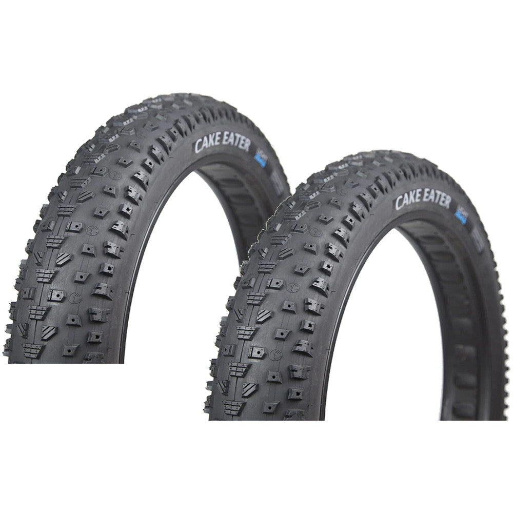 2x Terrene Cake Eater 27.5x4.5" Tubeless Light Folding Tires 120 TPI Black 1