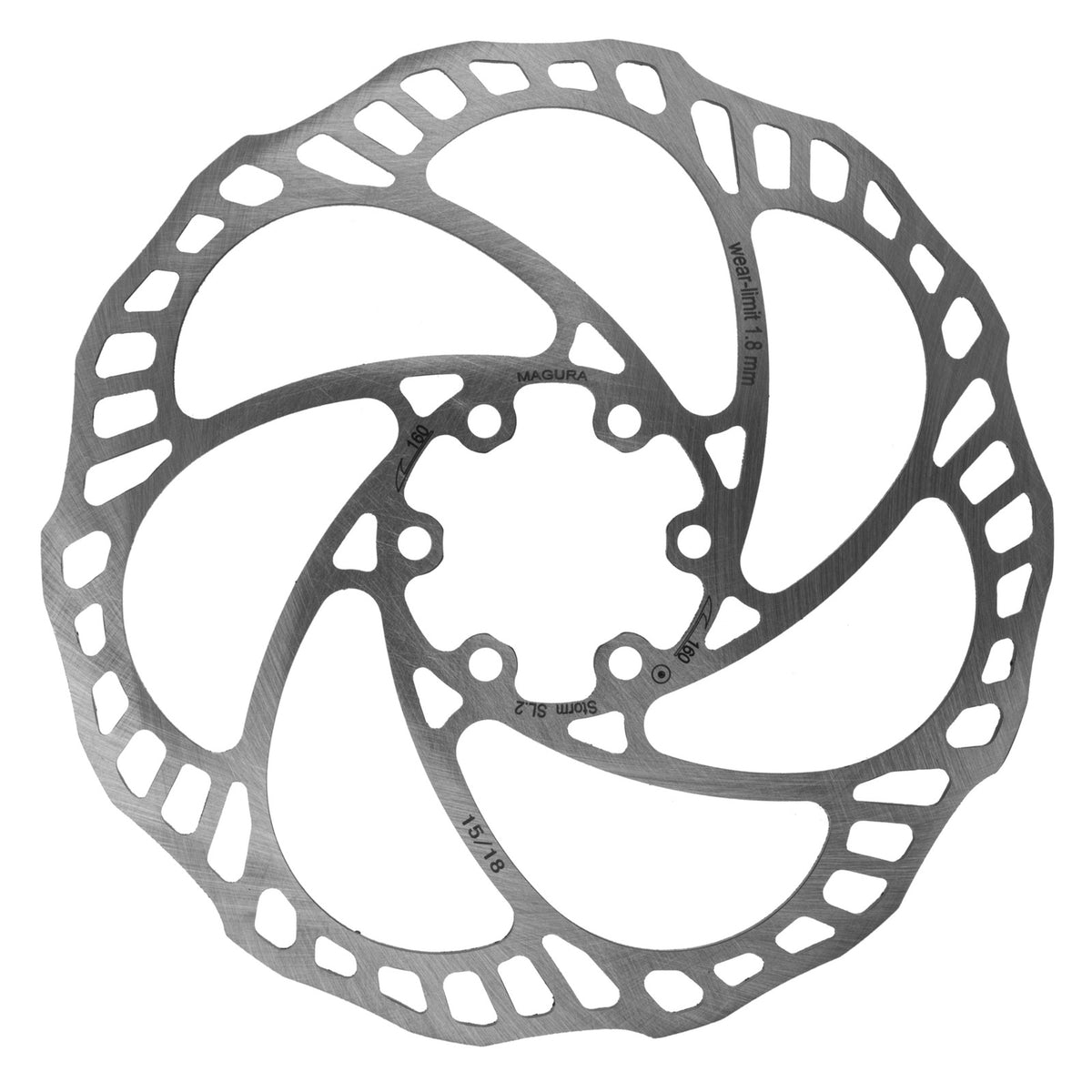 Magura Storm SL.2 Disc Brake Rotor - 160mm, 6-Bolt, Silver 1