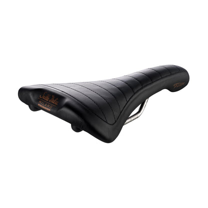 Selle Italia Flite Bonnie Heritage Leather Saddle, L1 ID, Ti 316 Rails, Black 1