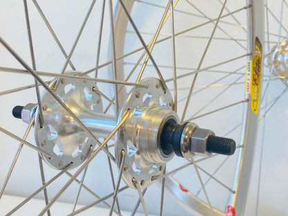Velocity Pro Elite Deep-V 700c Tubular Track Wheelset Fix/Fix 32h 100/120 Silver 8