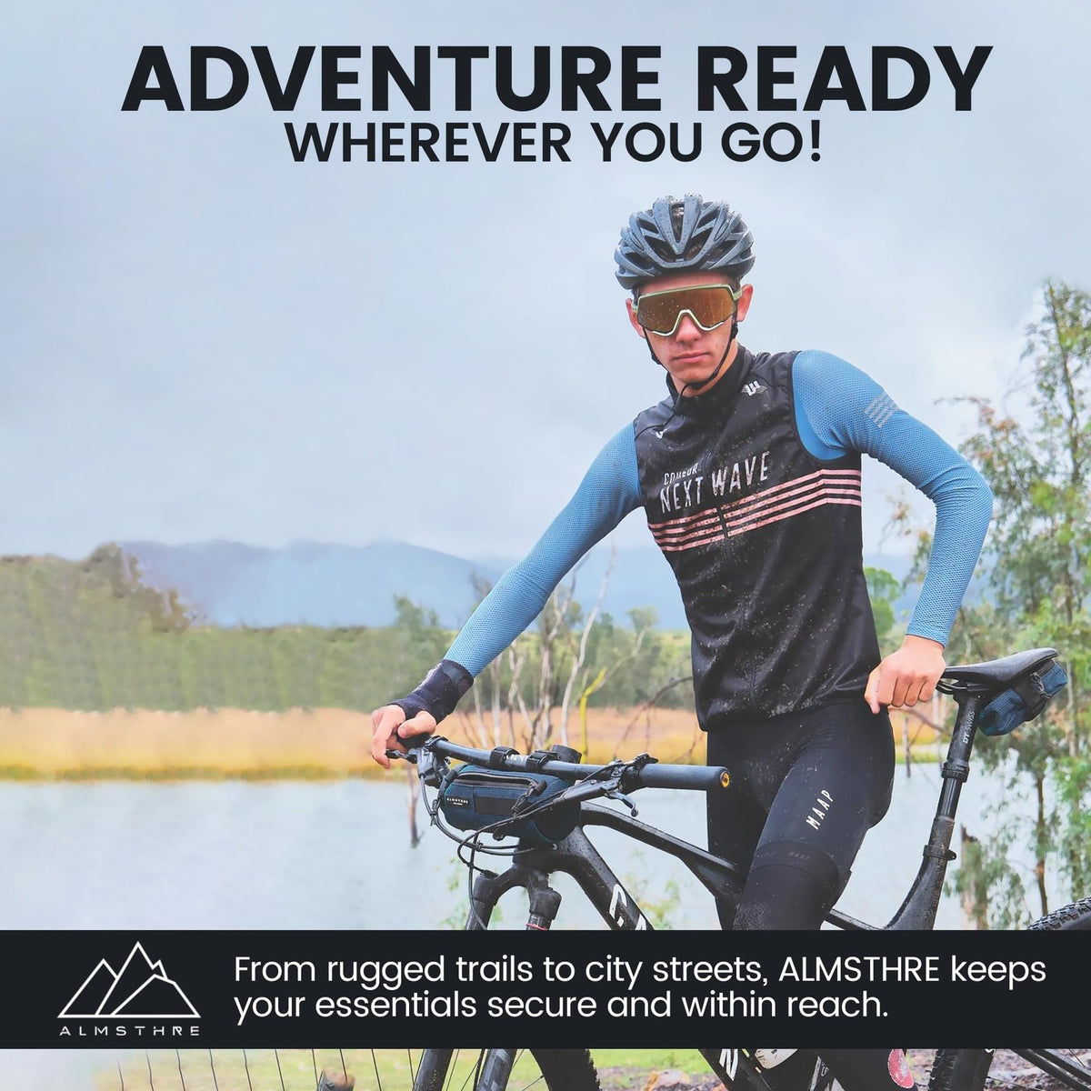 ALMSTHRE Compact Bar Bag, Waterproof Zipper & Adjustable Straps, Cosmic Blue 4