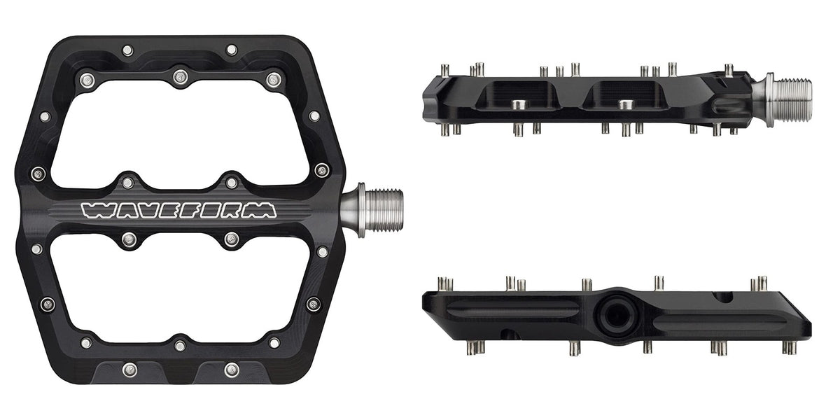 Wolf Tooth Waveform Aluminum Platform Pedals - Black, Large 3