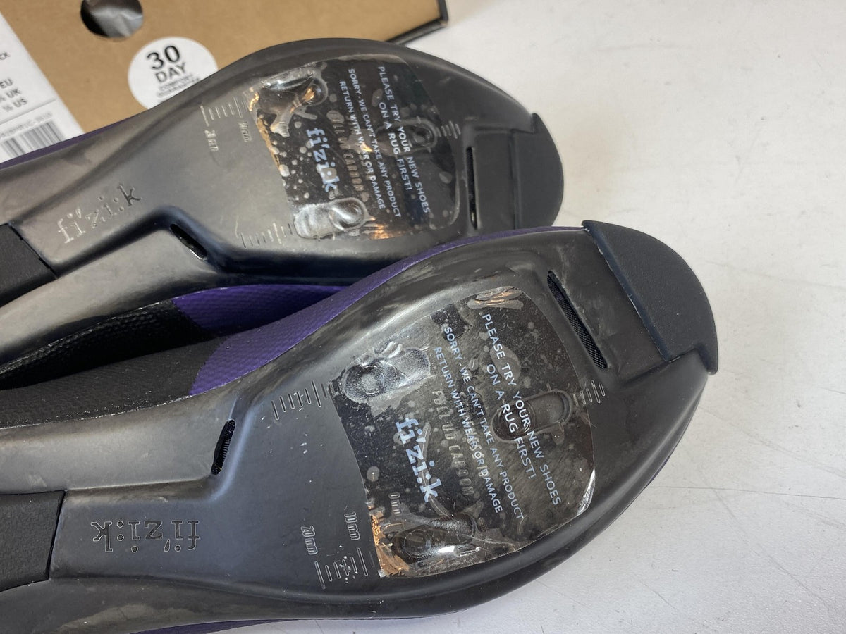 Unused Fizik Tempo Decos Carbon Clip In Shoes - Aubergine EU Size 37 8
