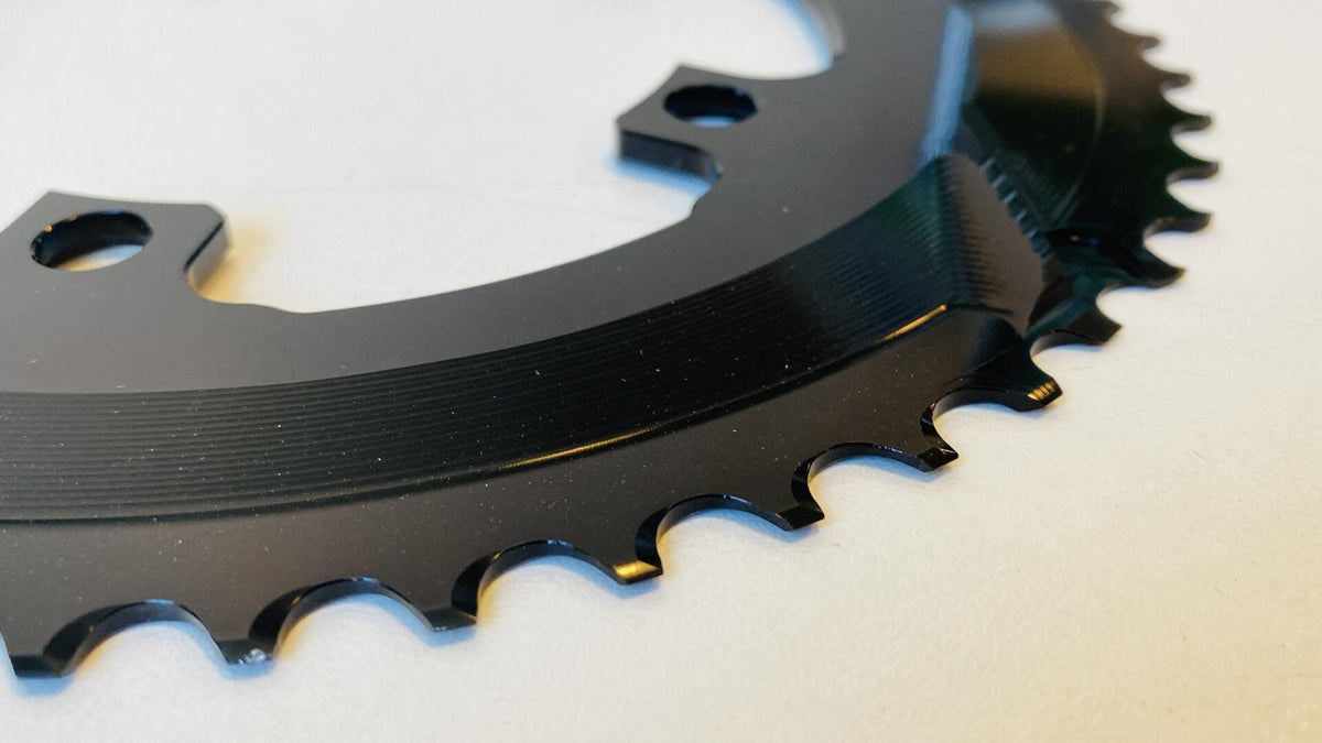absoluteBLACK Premium OVAL 110bcd 5-Bolt Chainring 52t - Black 4