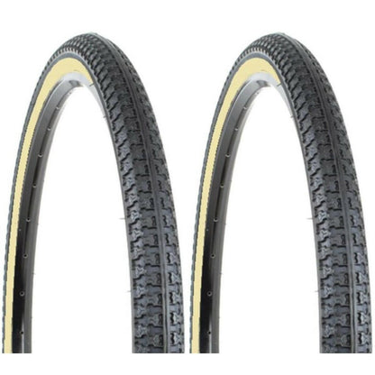 PAIR of Kenda K53 Raised Center MTB Tire 26x1.50" Black/Tan Gumwall 26" Street 1