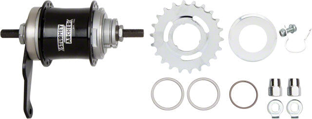 Sturmey-Archer S2C Kick-Shift Hub Kit 32h 116mm Black 1