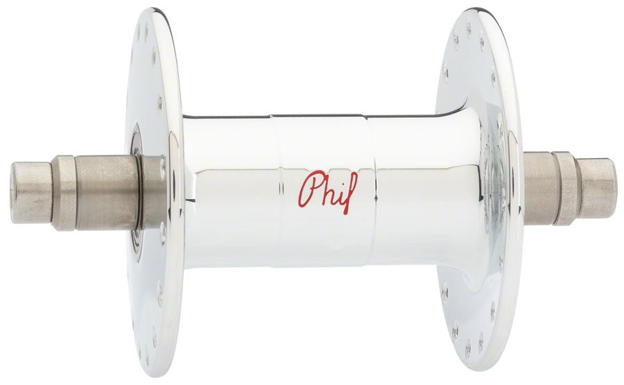 Phil Wood High-Flange Front Hub - 9 x 1 x 100mm, Rim Brake, Polished Silver, 32h 1