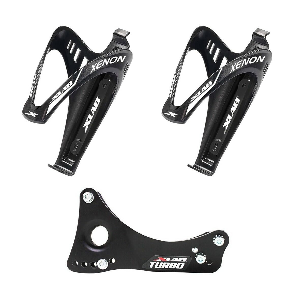 XLAB Turbo Wing Saddle Mounted Dual Water Bottle Carrier System w/ Xenon Cages 1