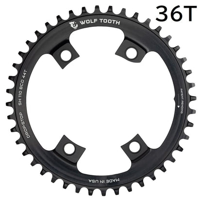 Wolf Tooth 110 BCD Asymmetric 4-Bolt for Shimano GRX Cranks (Drop-Stop B, 36t) 3