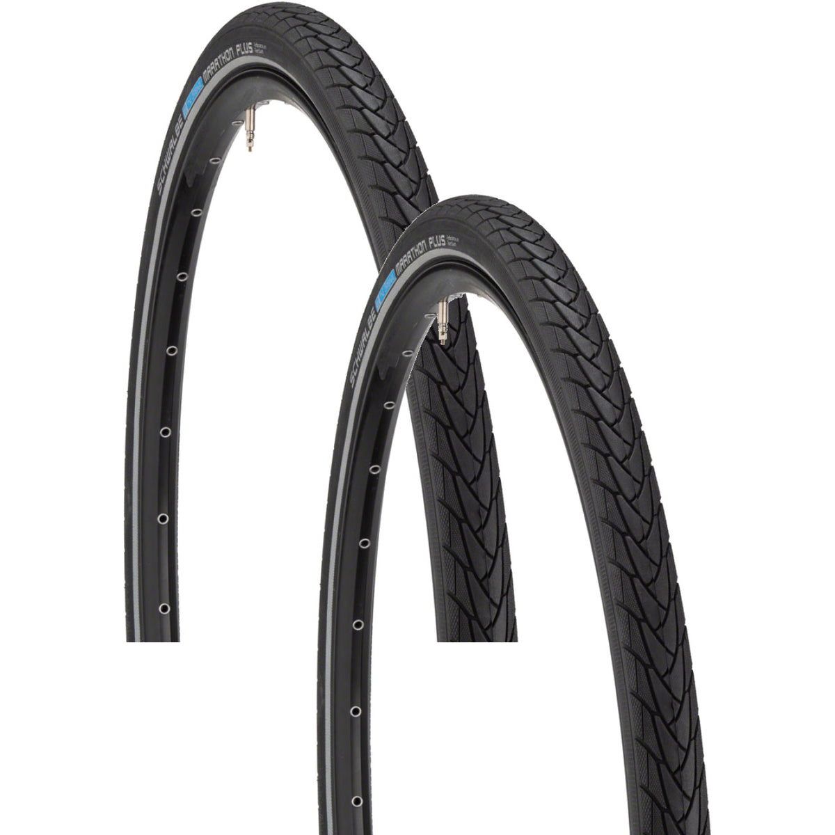 2 Pack Schwalbe Marathon Plus Tire 26 x 1.75 Clincher Wire Performance Line 1