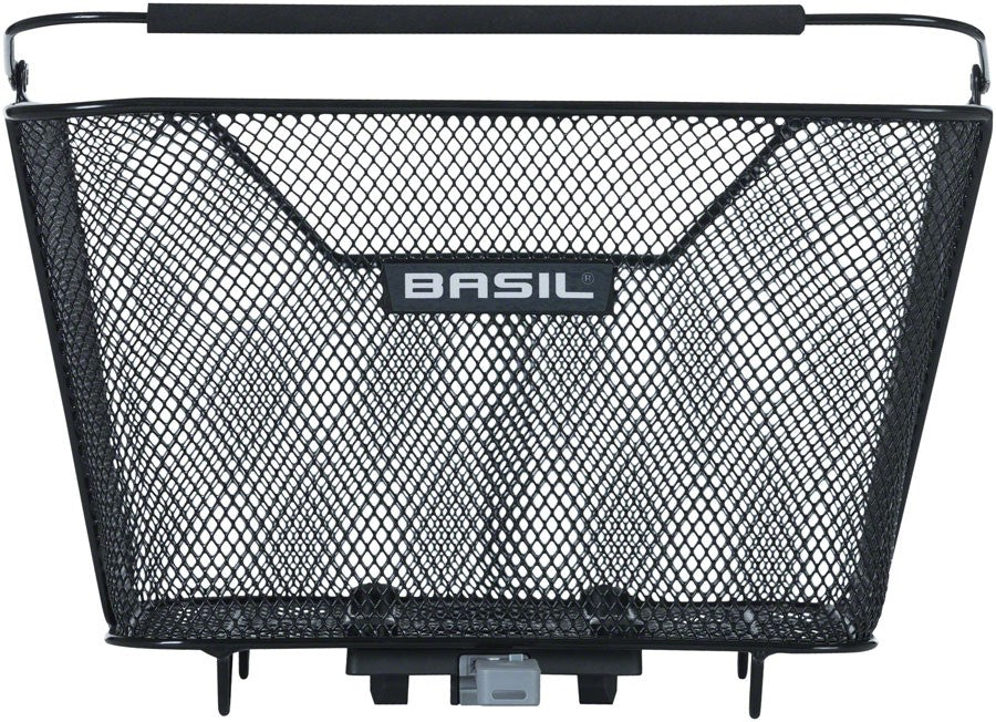Basil Lesto Black Steel Rear Bicycle Basket with Pre-Assembled MIK Adapter 2