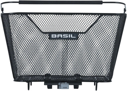 Basil Lesto Black Steel Rear Bicycle Basket with Pre-Assembled MIK Adapter 2