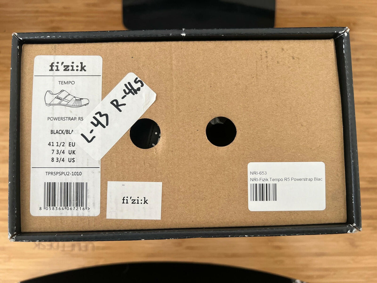 Fizik Tempo Powerstrap R5 Black / Black 41.5 Right shoe ONLY 4