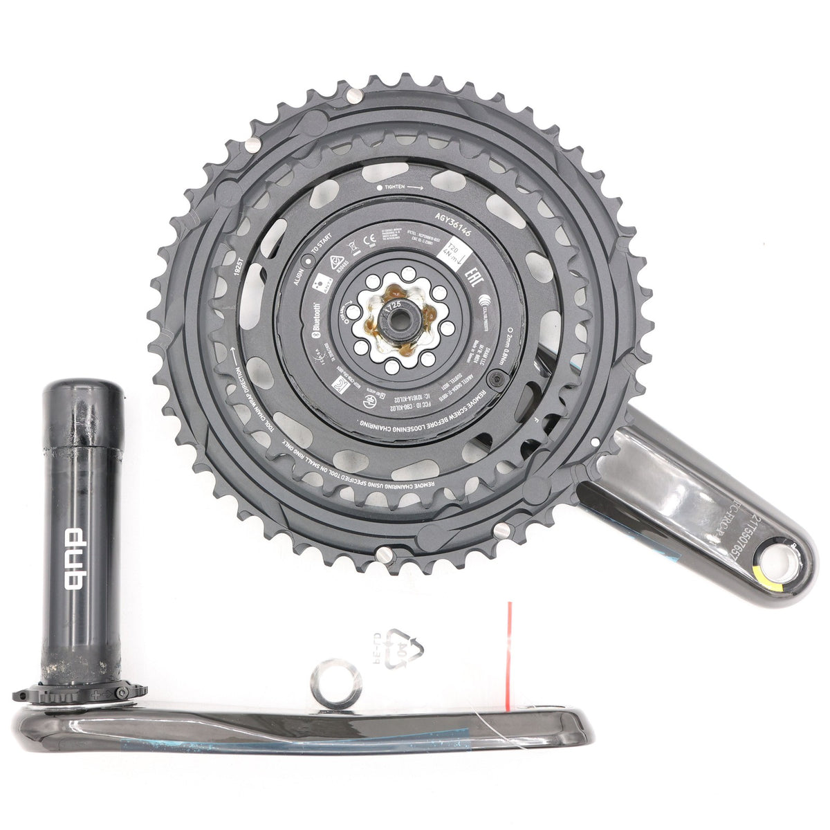 SRAM Force AXS E1 Quarq Power Meter Crankset 172.5mm 48/35T DUB 12-Speed Carbon 3
