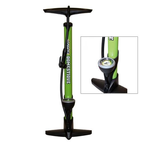 Pedros Domestique Bike Floor Pump TwinValve w/ Gauge 120 PSI Green 1