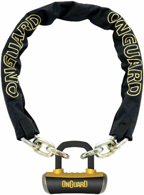 OnGuard Mastiff Chain Lock with Keys 3.7' x 10mm Black/Yellow 1