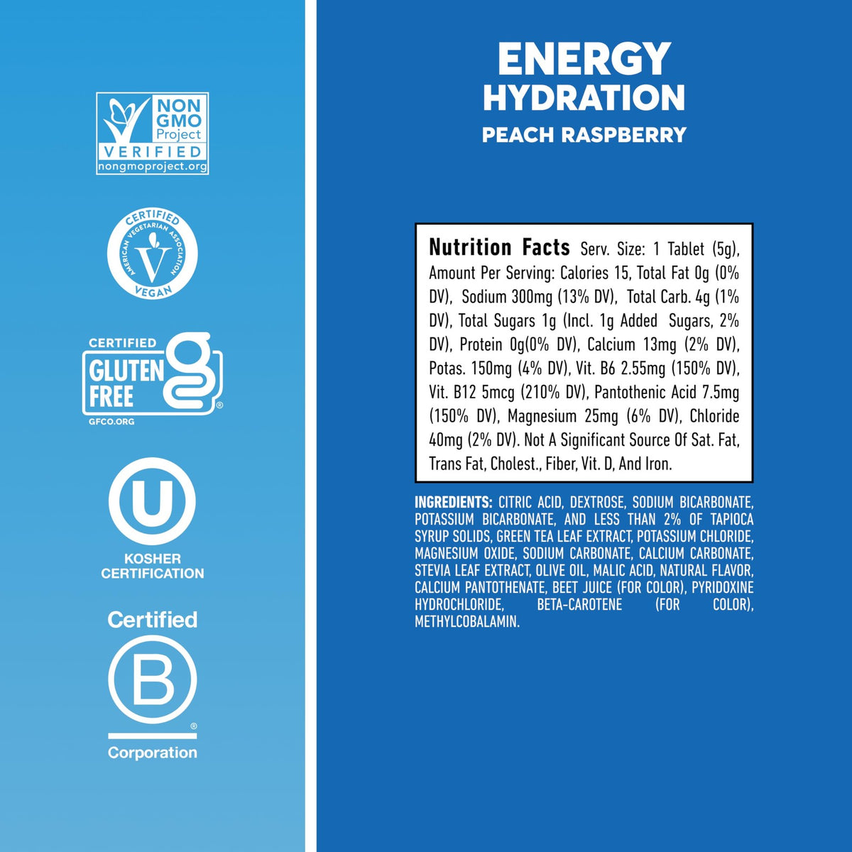Nuun Energy Caffeine + B Vitamins, Electrolyte Hydration Tablets with Caffeine 5