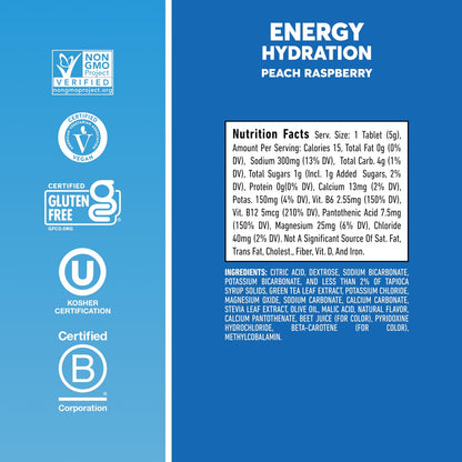 Nuun Energy Caffeine + B Vitamins, Electrolyte Hydration Tablets with Caffeine 5