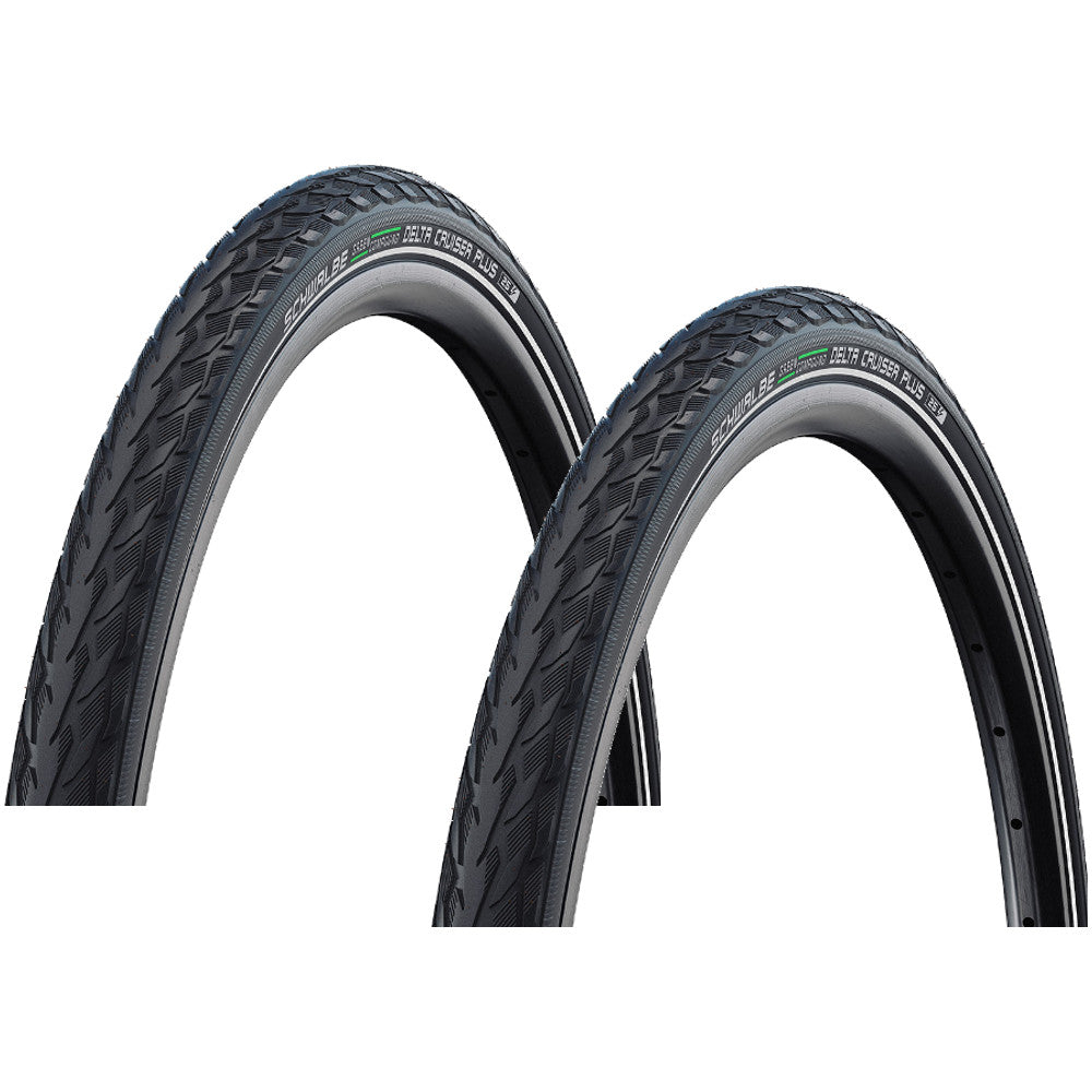 Schwalbe Delta Cruiser Plus 29'' Hybrid Bike Tire PunctureGuard, Reflex, Green 1