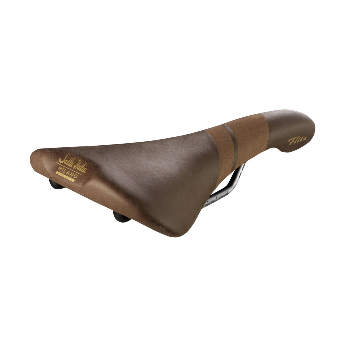 Selle Italia Flite Bullitt Leather Saddle, L1 IDmatch, Ti 316 Rails, Brown 1