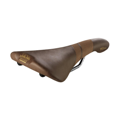 Selle Italia Flite Bullitt Leather Saddle, L1 IDmatch, Ti 316 Rails, Brown 1