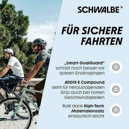 Schwalbe Marathon E-Plus Tire - 700 x 50, Clincher, Wire, Black/Reflective, 5