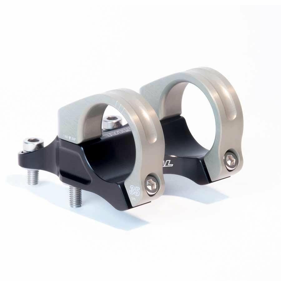 Renthal Integra 35 Stem Clamp: 35mm L: 50mm Steerer: Direct Mount 10� Black/Gold 1