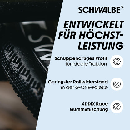 Schwalbe G-One RS Tire - 700 x 40 Tubeless Folding Black/Transparent Evolution 4