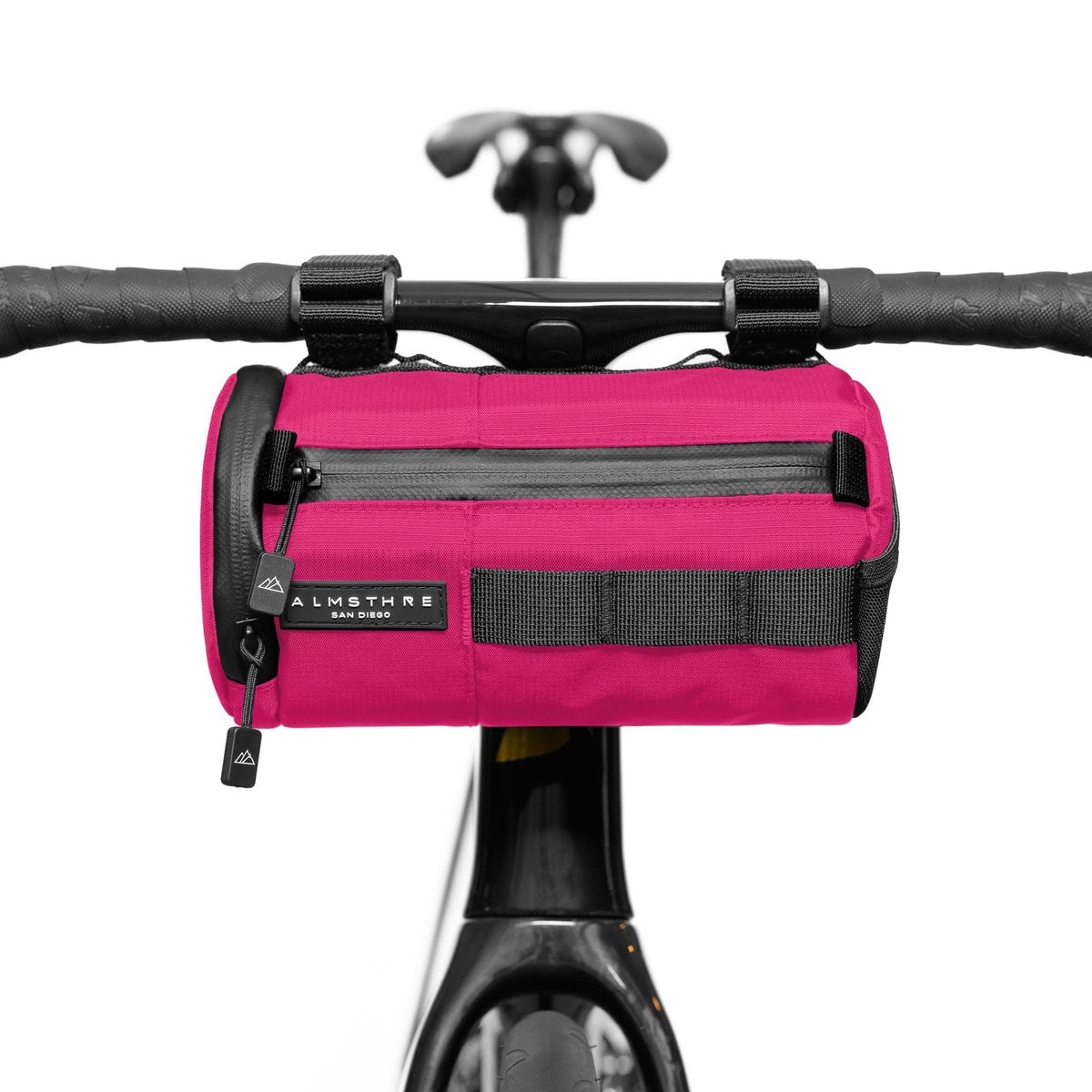 ALMSTHRE Signature Bar Bag – Passion Pink | Hard-Shell Bike Handlebar Bag with 1