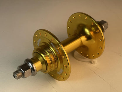 NOS Storage-Worn Velocity Rear Track Hub 32h x 120mm Fix / Free - Gold Anodized 2