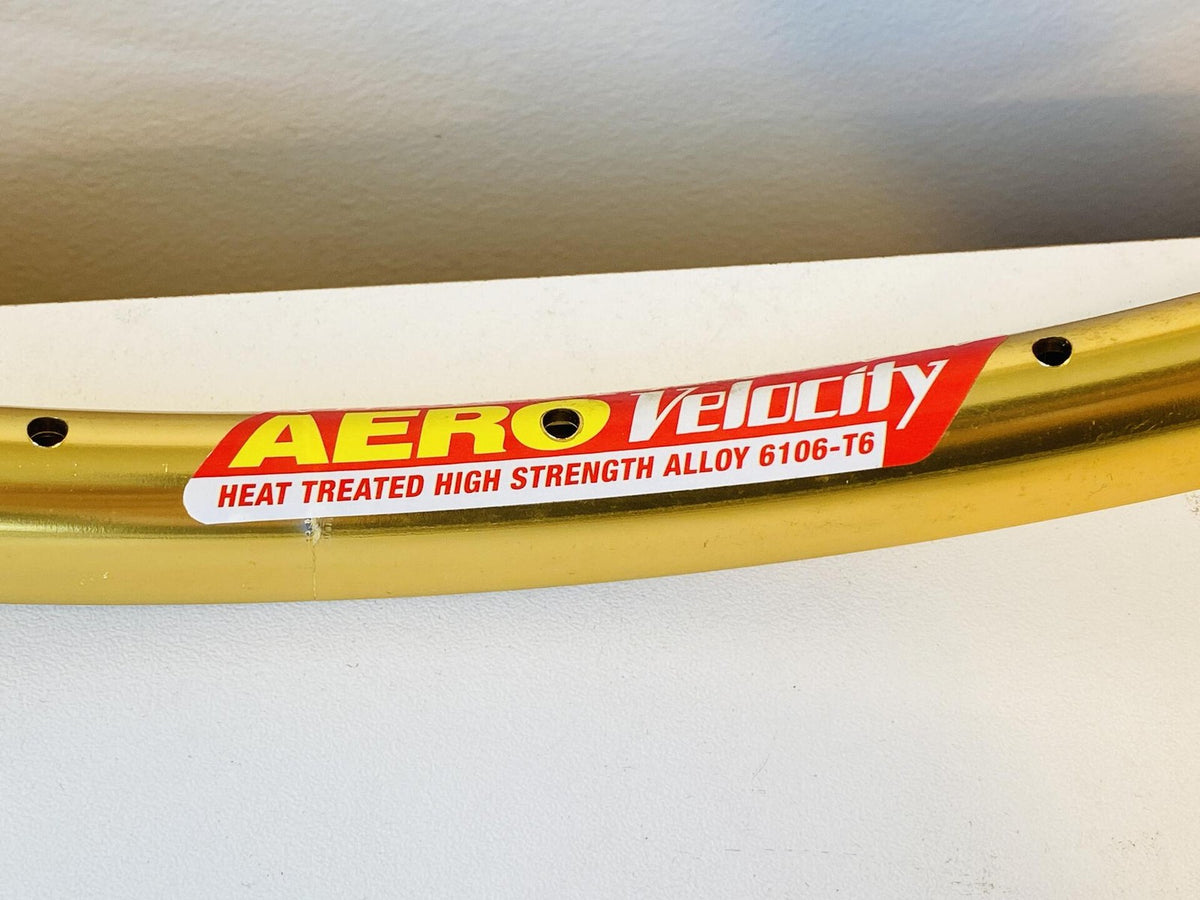 Velocity AERO 700c Rim Set 32h Gold Anodized - Made in Australia 5