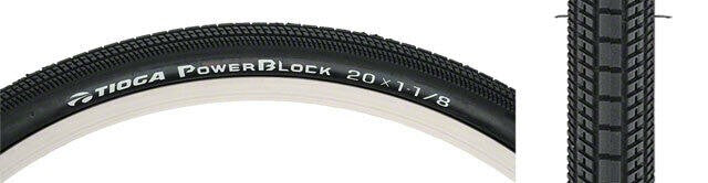 Tioga PowerBlock S-Spec Tire 20x1-1/8 Folding Bead Black 1