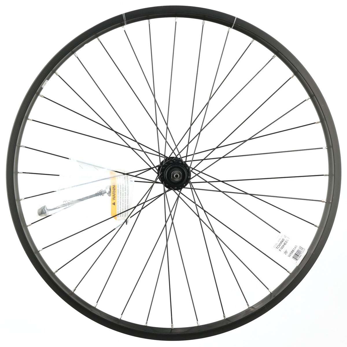 Electra Townie Go! 8i 26'' Front Wheel, Clincher, 100mm hub, Centerlock Disc, QR 5