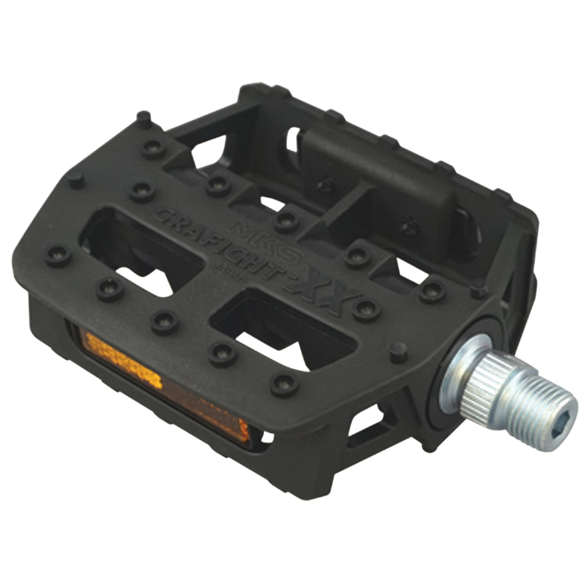 MKS Grafight-XX Platform Pedals, 1/2", Black 3