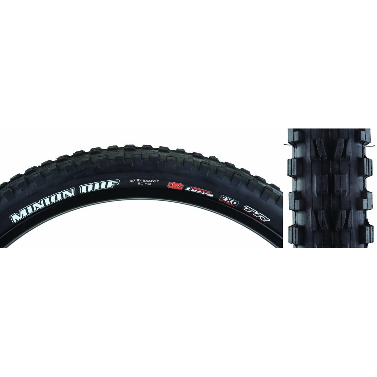 Maxxis Minion DHF Front 3C/EXO/TR 27.5x2.5 Black Folding Tubeless 60TPI 1