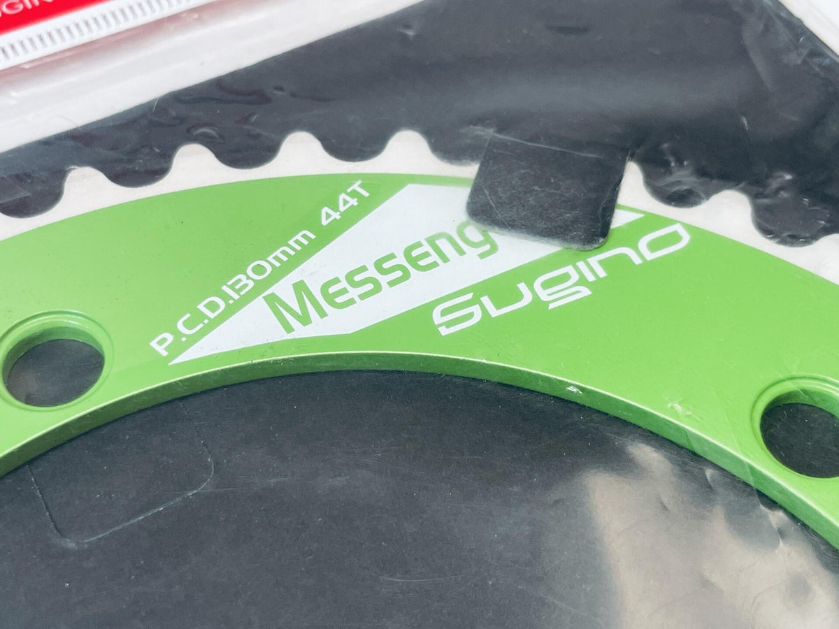 NOS Sugino Messenger 130BCD 44t Track Chainring 1/8" - Green Powder Coat 2