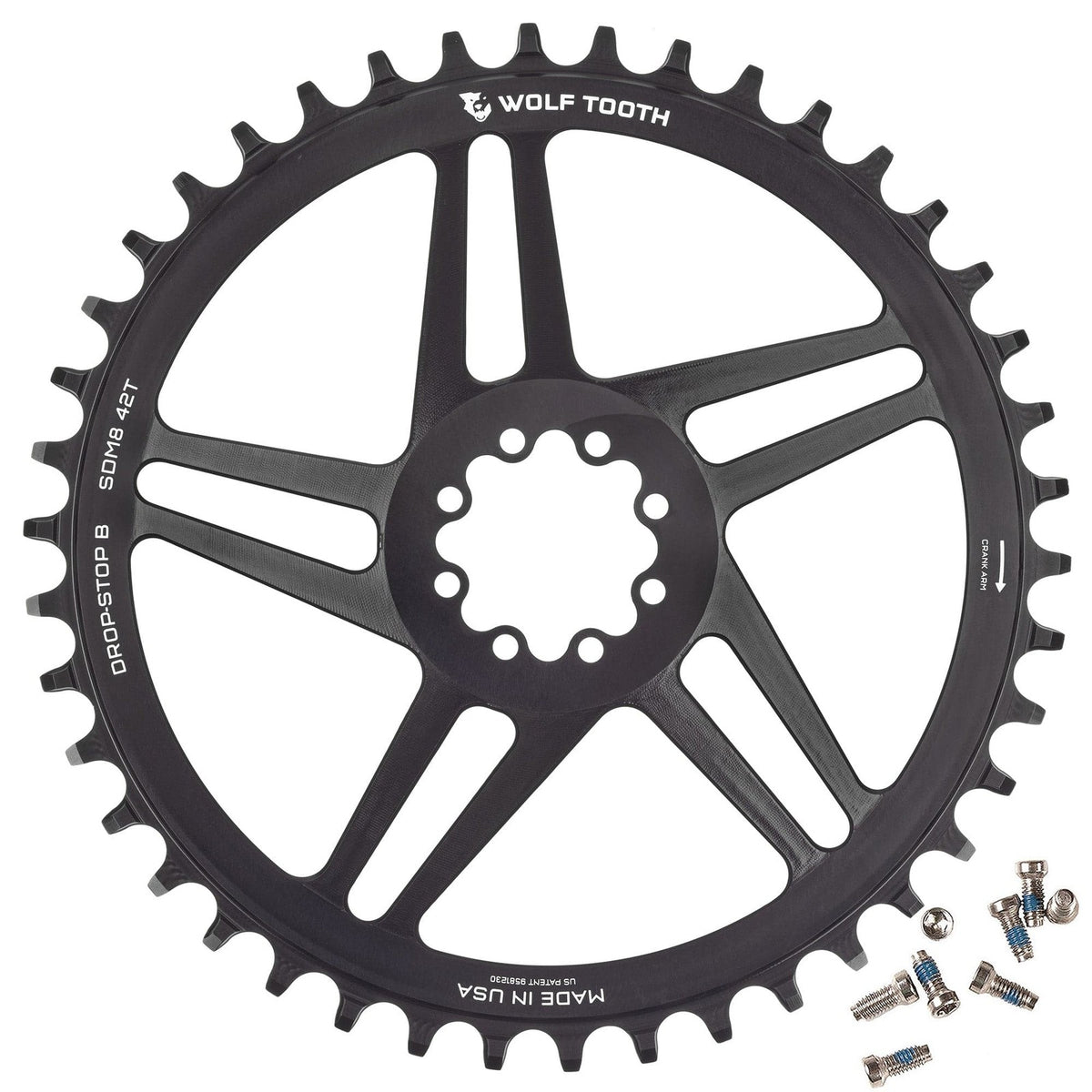 Wolf Tooth Drop-Stop B 36T Direct Mount Chainring for 8-Bolt Cranks 7