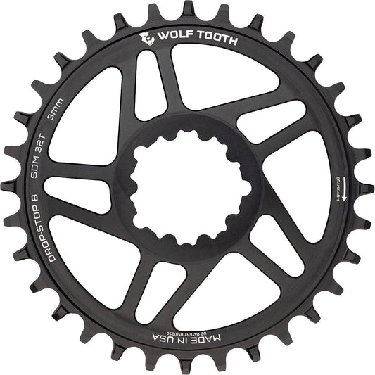 Wolf Tooth Direct Mount Chainring 32T Drop-Stop B, SRAM 3-Bolt Boost Cranks, 3mm 1