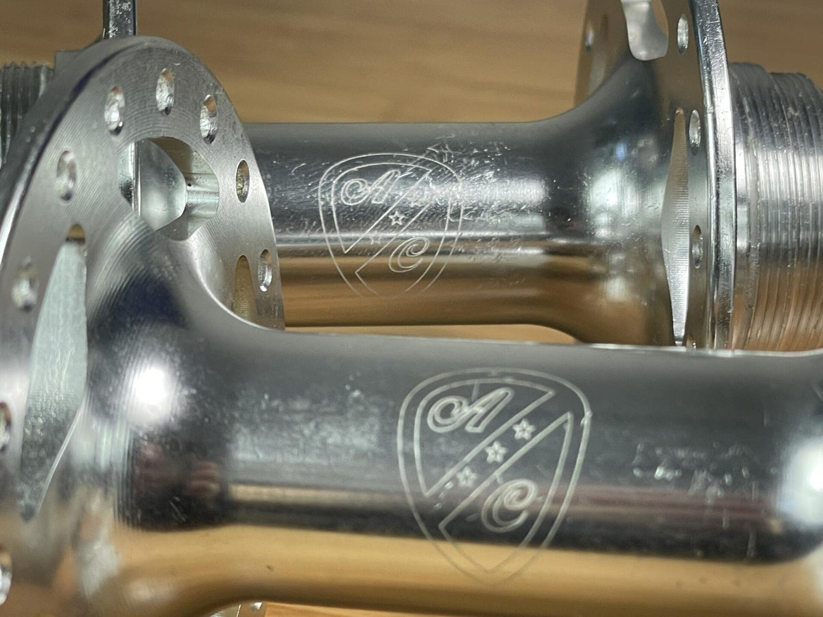 NOS All City Sheriff Star Track Hub Set 36h 100/120mm Fix / Fix Polished Silver 5