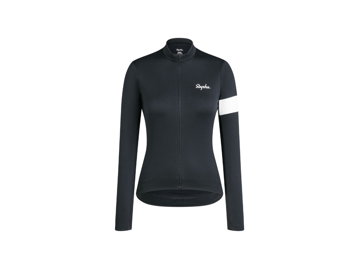 Rapha Women's Core Thermal Long Sleeve Cycling Jersey S Black 1