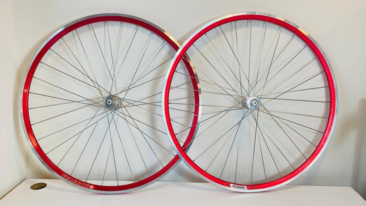 Velocity FUSION 700c Clincher Road Wheelset 32h 8-10 Speed 100/130 - Red 1