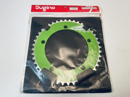 NOS Sugino Messenger 130BCD 44t Track Chainring 1/8" - Green Powder Coat 1